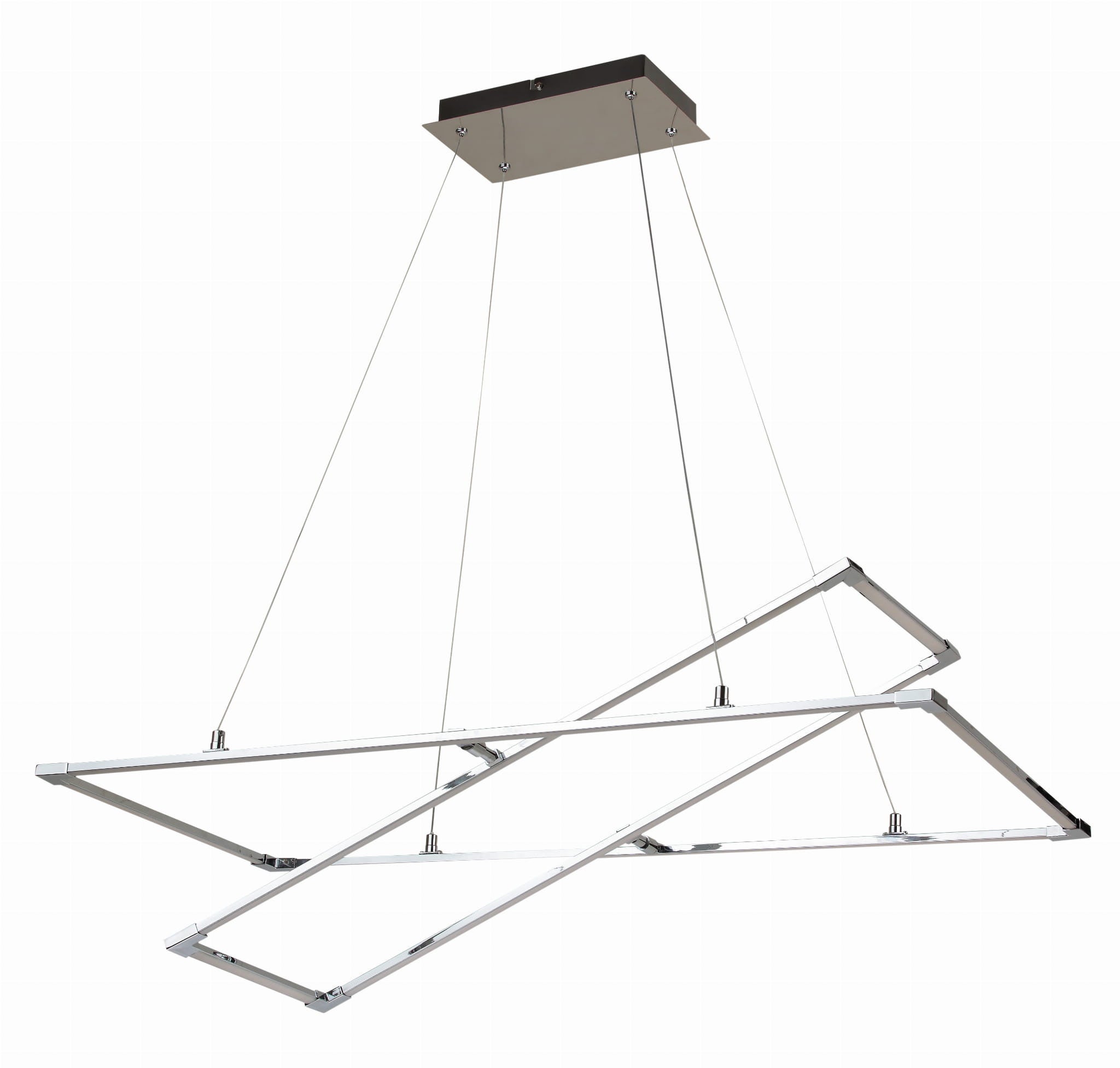Lampa wisząca Kseros LED 45W Neutralna biel 3800lm chromowana-biała wym: 120 x 90 x 44 cm Apeti