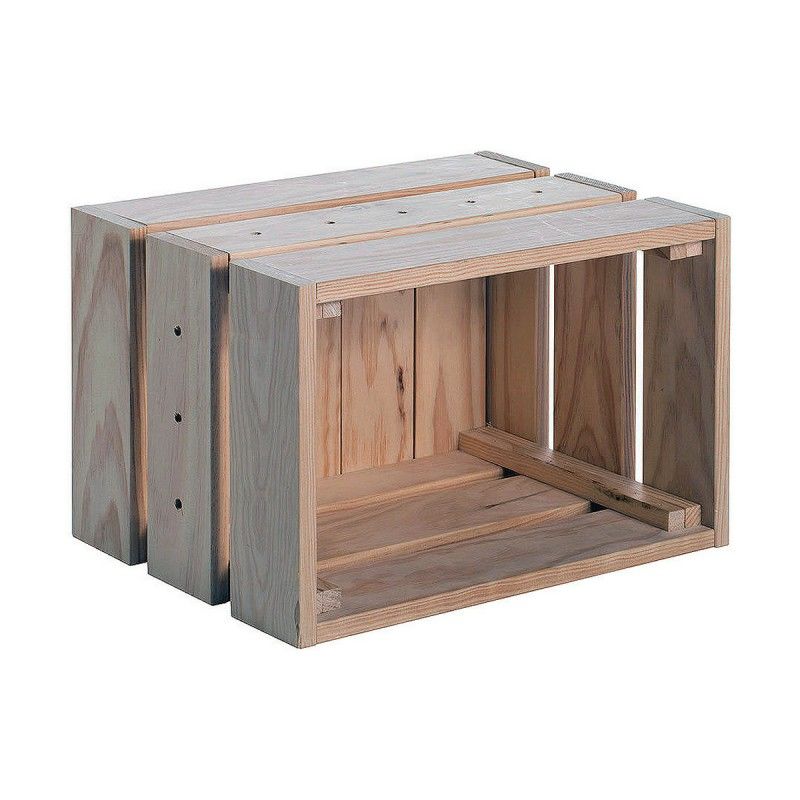 Caja de pino macizo Astigarraga Home Box sin barniz 38,4x25,6x28 cm - 2