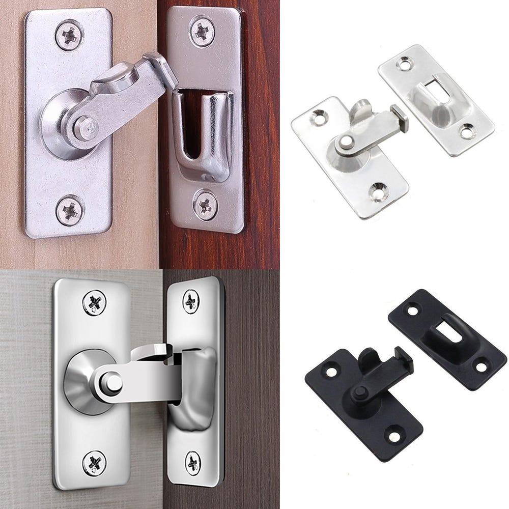 Loquet de porte coulissant en acier inoxydable, pièces, verrou