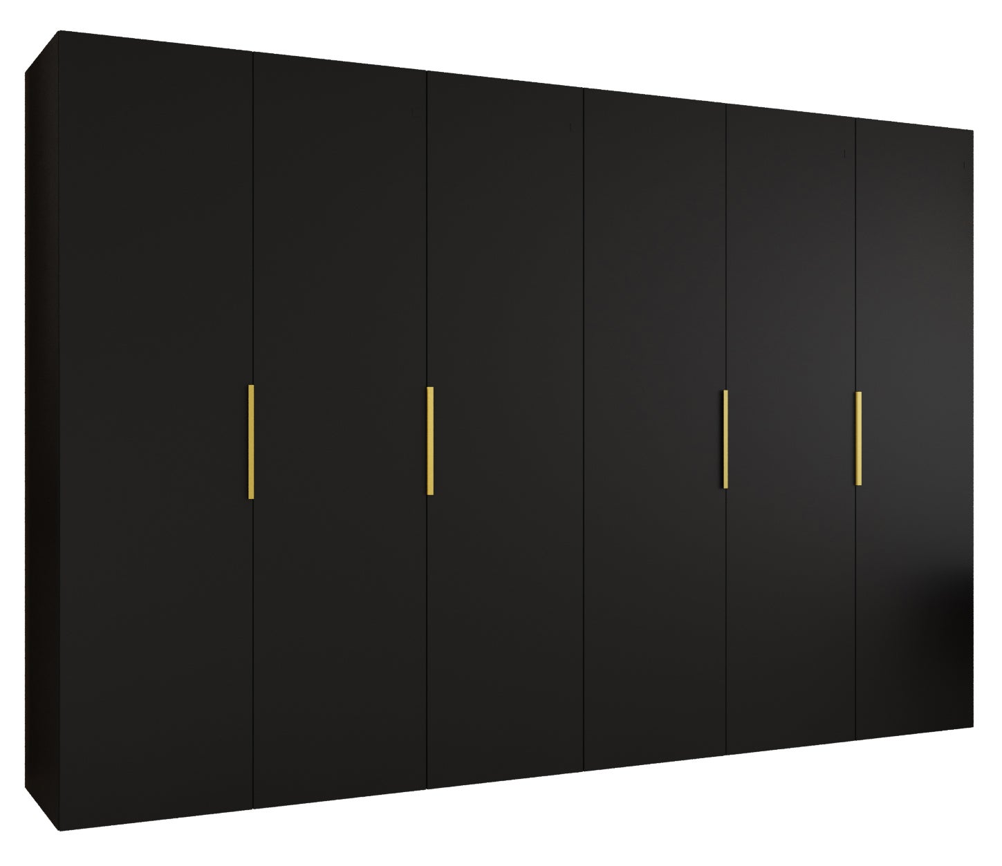 Szafa uchylna otwierana Marbella 1 300 x 52 x 202 cm czarny + u. złoty Abiks Meble
