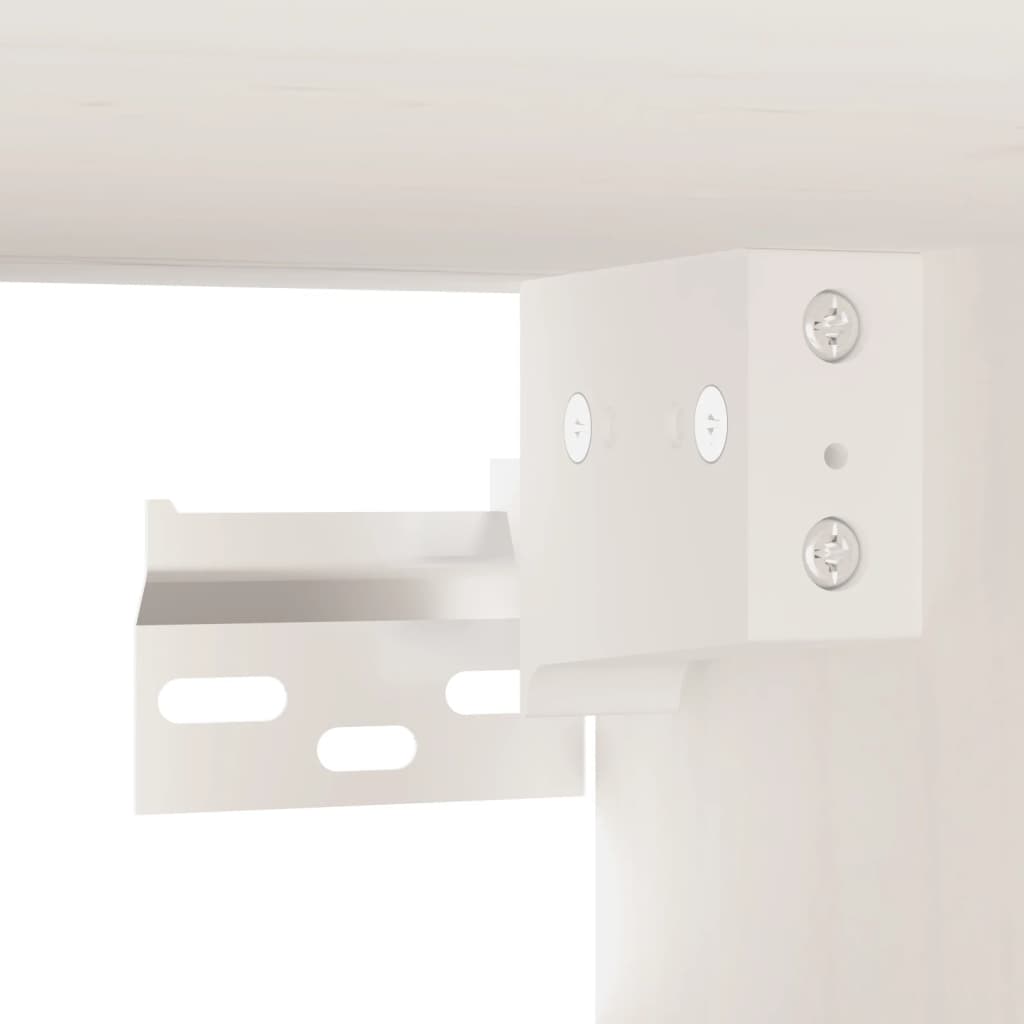 Maison Exclusive - Armario de pared de madera maciza de pino blanco 80x30x30 cm - 9