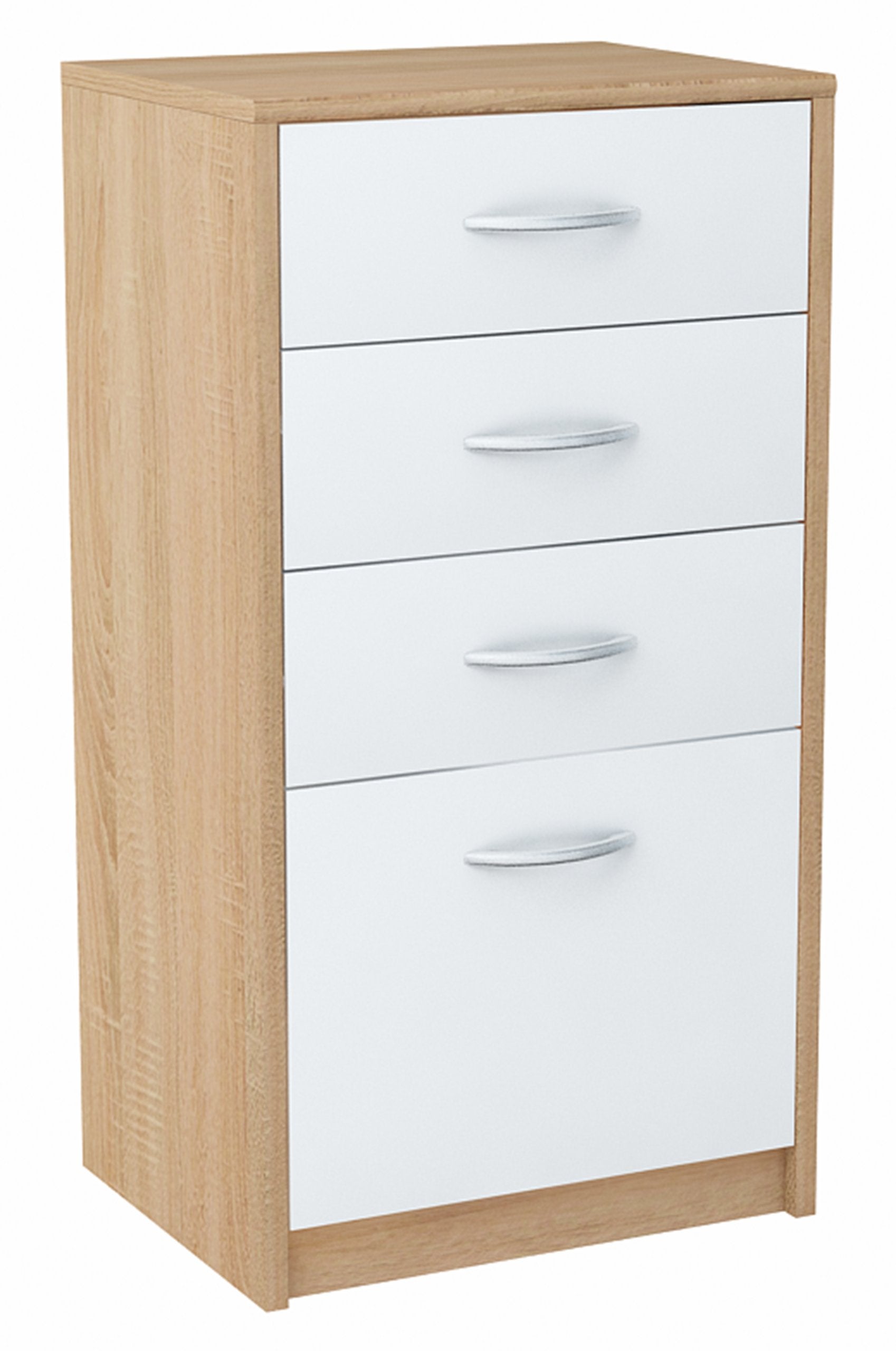 Komoda szafka 45cm 4S BIAŁY-SONOMA 4 szuflady
