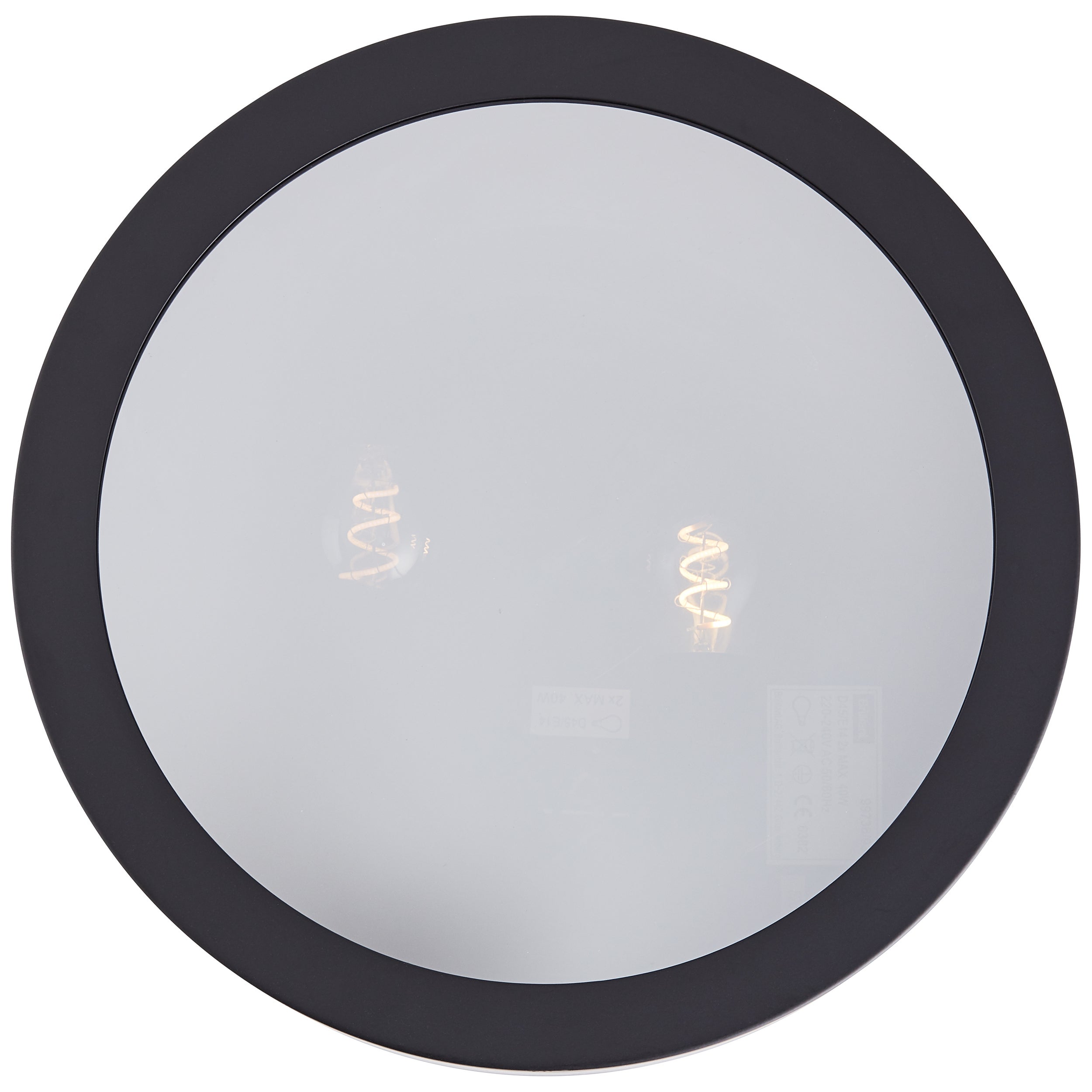 Brilliant lampa sufitowa Sandros 31cm czarny/szkło metal/drewno czarny 2x D45, E14, 40 W - 3