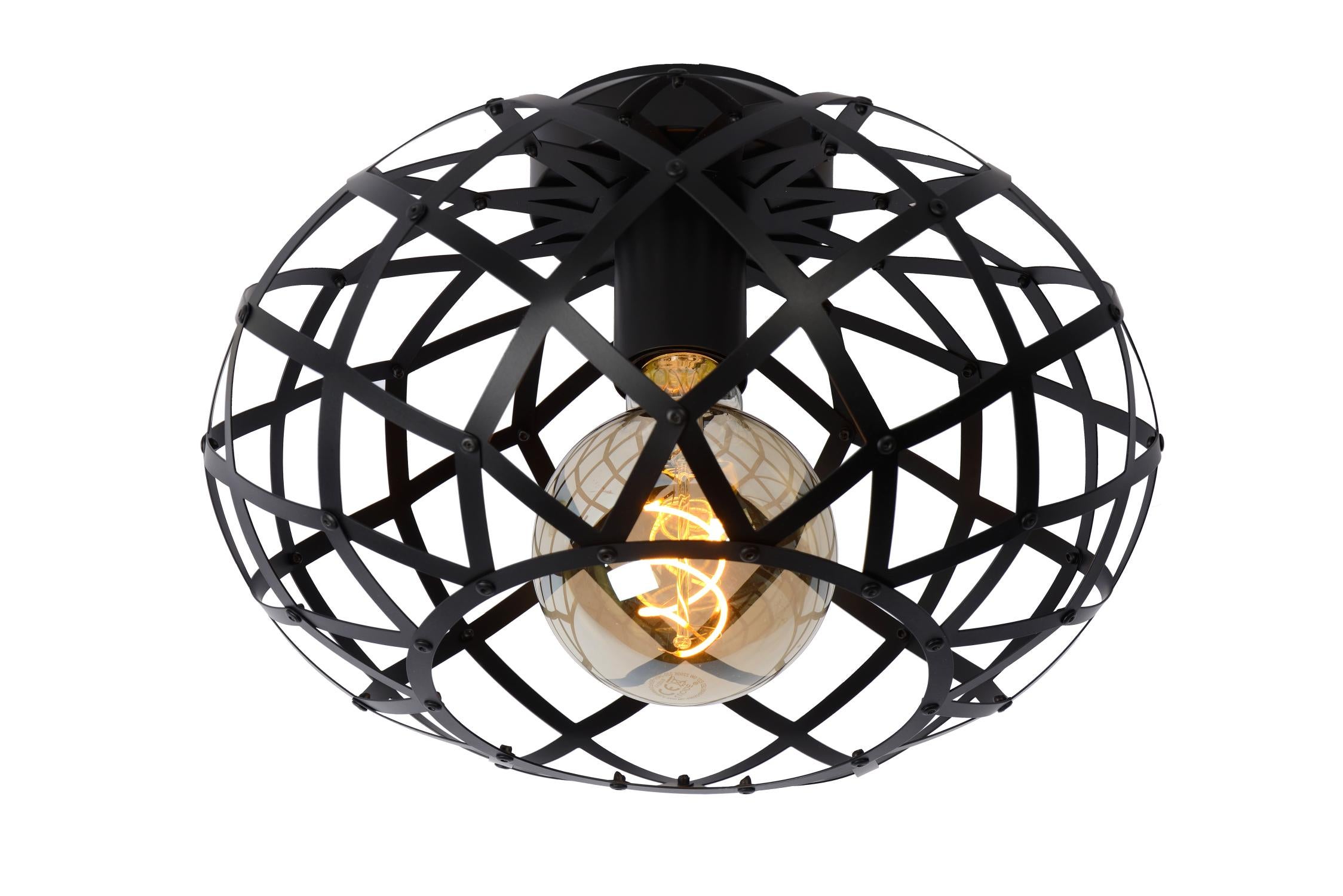 Lampa sufitowa WOLFAM czarna 1xE27x40W metal wym:20x30x30cm IP20 Lucide