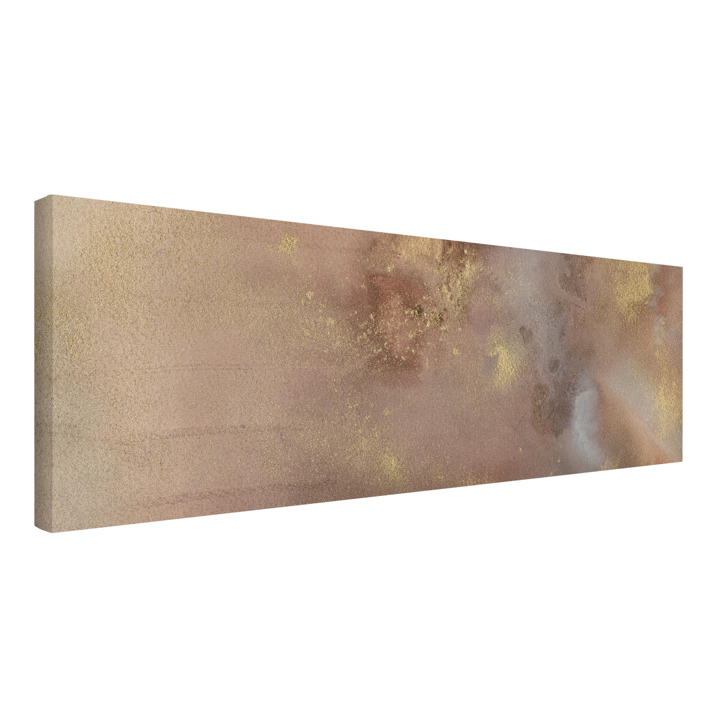 Impression sur toile tableau sur toile châssis beige aquarelle peinture artiste 301 cuisine chambre à coucher salon couloir 150 x 50 cm - 4