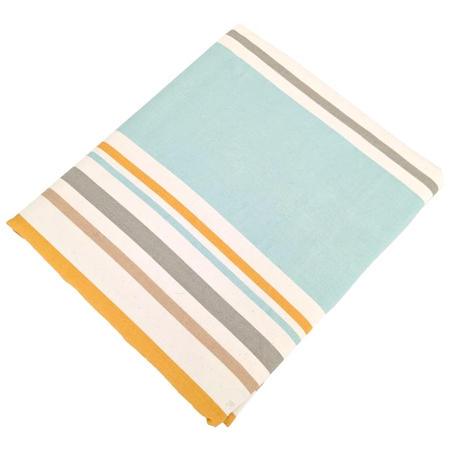 Drap plat 180x290 cm coton HUGO beige/moutarde