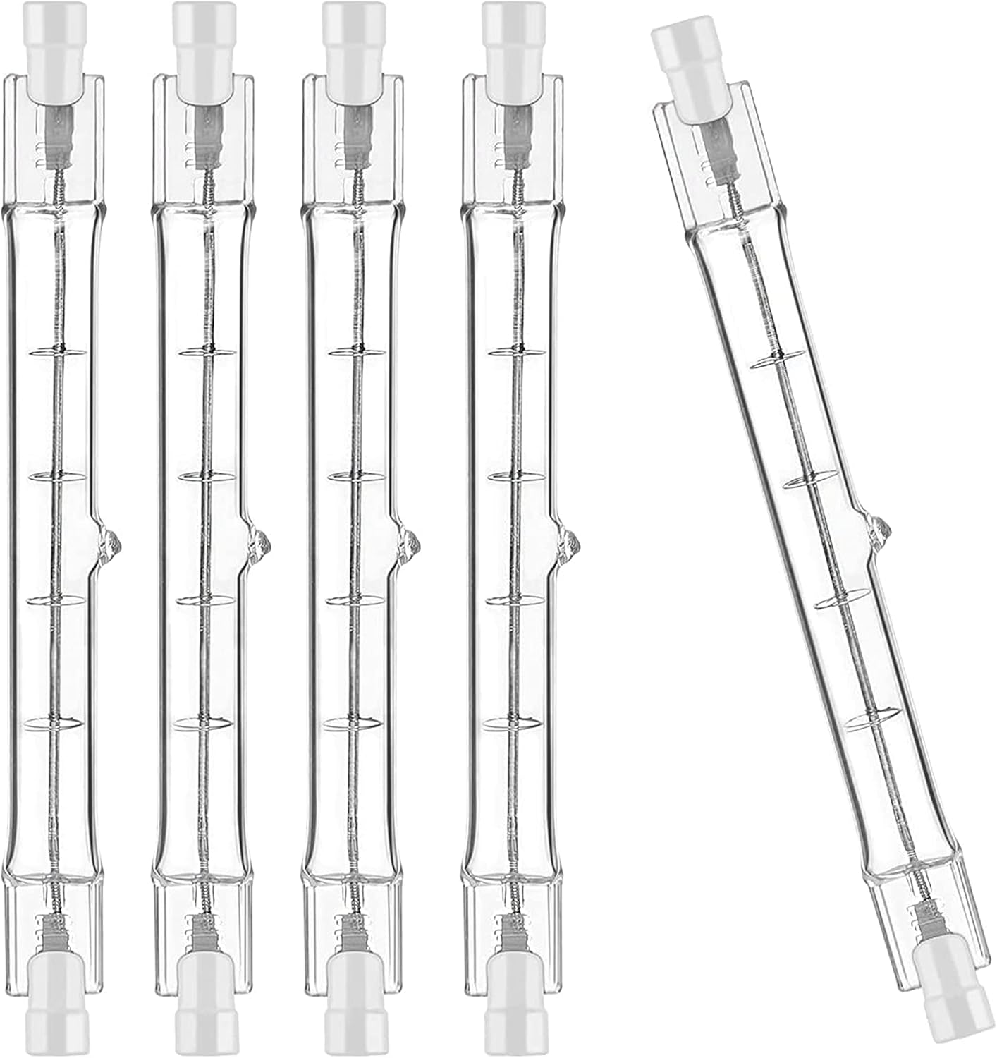 Żarówka halogenowa R7S 118 mm 400 W 220 V, ściemnialna, do reflektorów budowlanych, oświetlenia krajobrazu, zestaw 5 sztuk