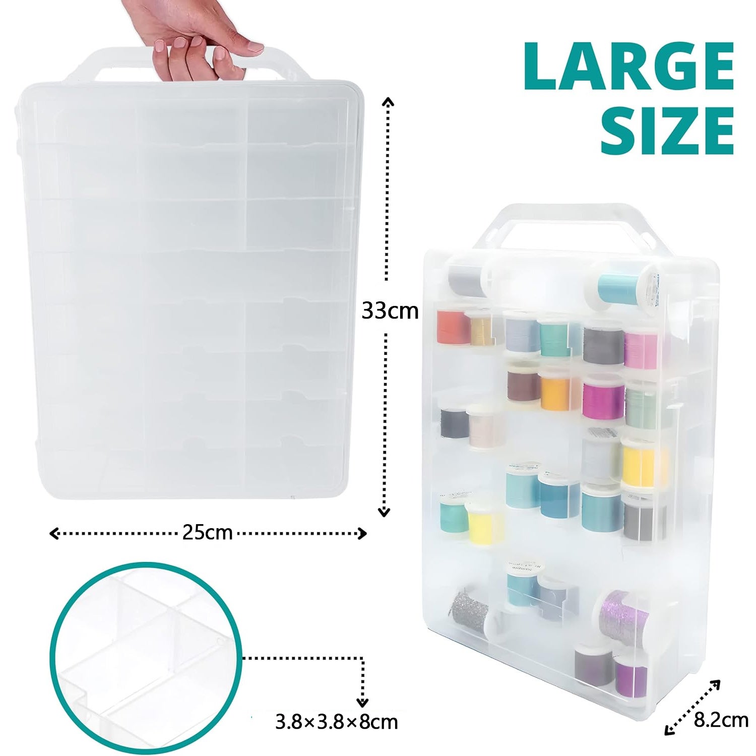 Scatola Organizer In Plastica Con 17 Scomparti - Contenitore Trasparente Per Perline, Gioielli, Viti E Piccoli Oggetti Fai-Da-Te