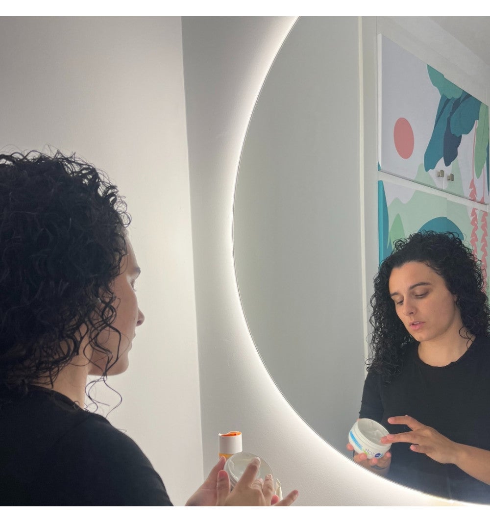 Espejo Redondo Pared con Luz LED - Luz Blanca Neutra (4000K) - Diámetro 90cm | Modelo Palma - 4