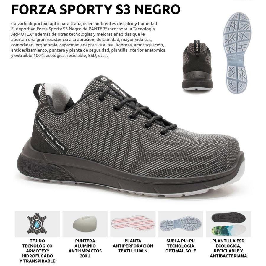 Zapatilla forza sporty s3 negro esd t-45 panter Leroy Merlin
