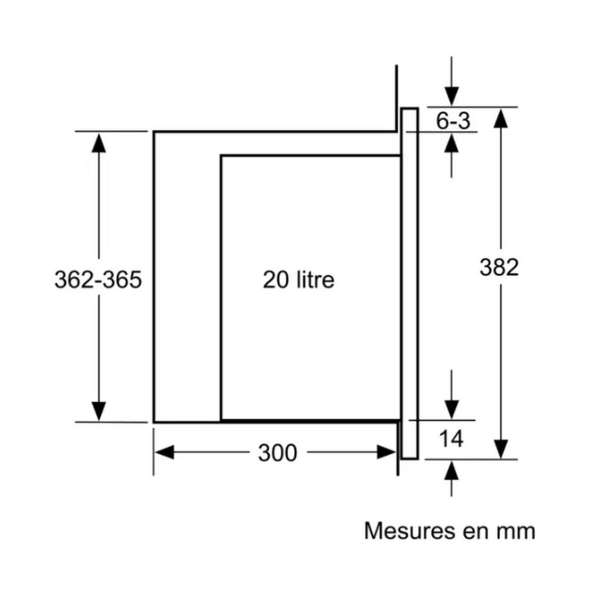 Four à micro-ondes encastrable Bosch Serie 4 BFL523MS0 20 L 800 W Acier inoxydable noir - 6