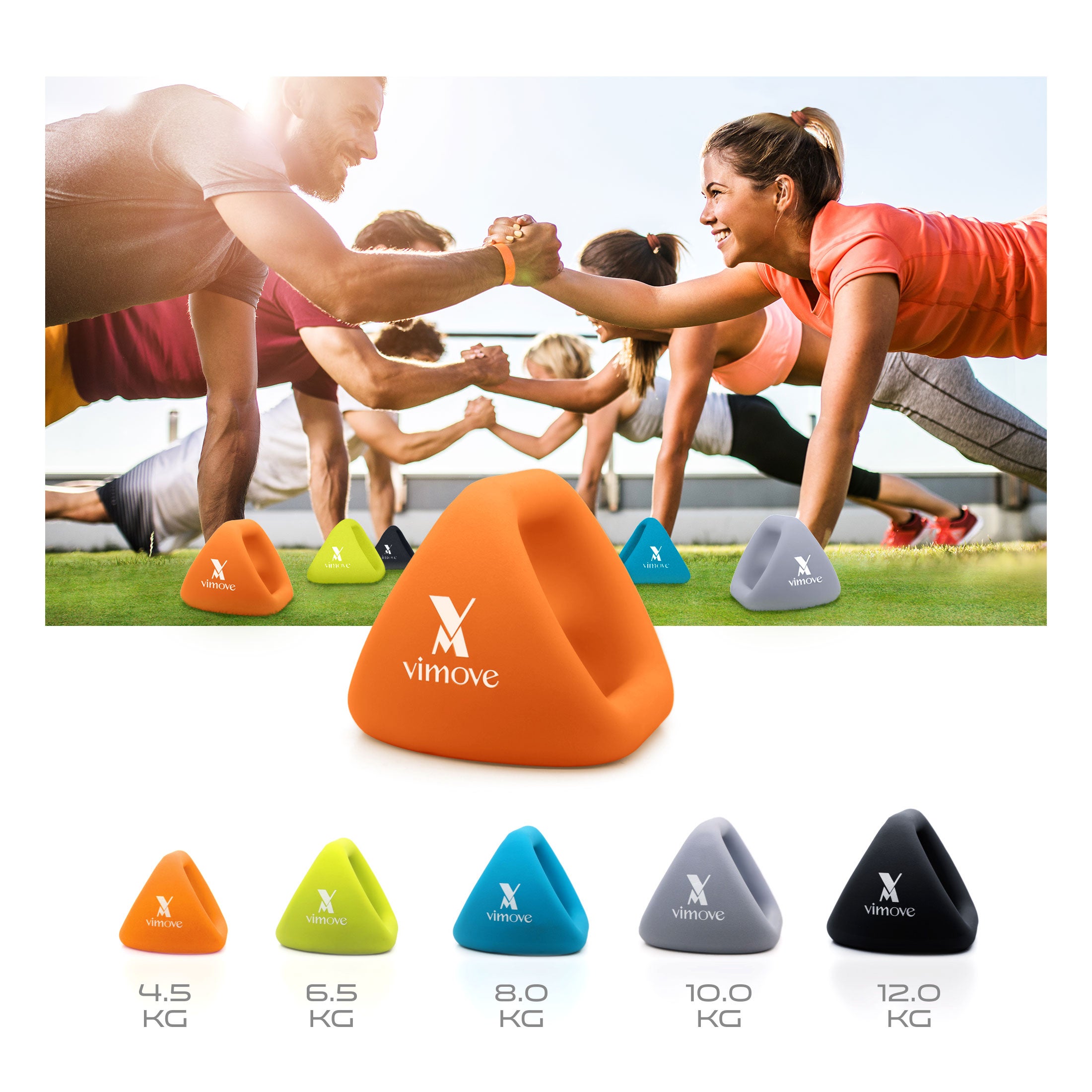 Peso funcional triangular turquesa 8 kg - melhore o seu treino de força e estabilidade - 7
