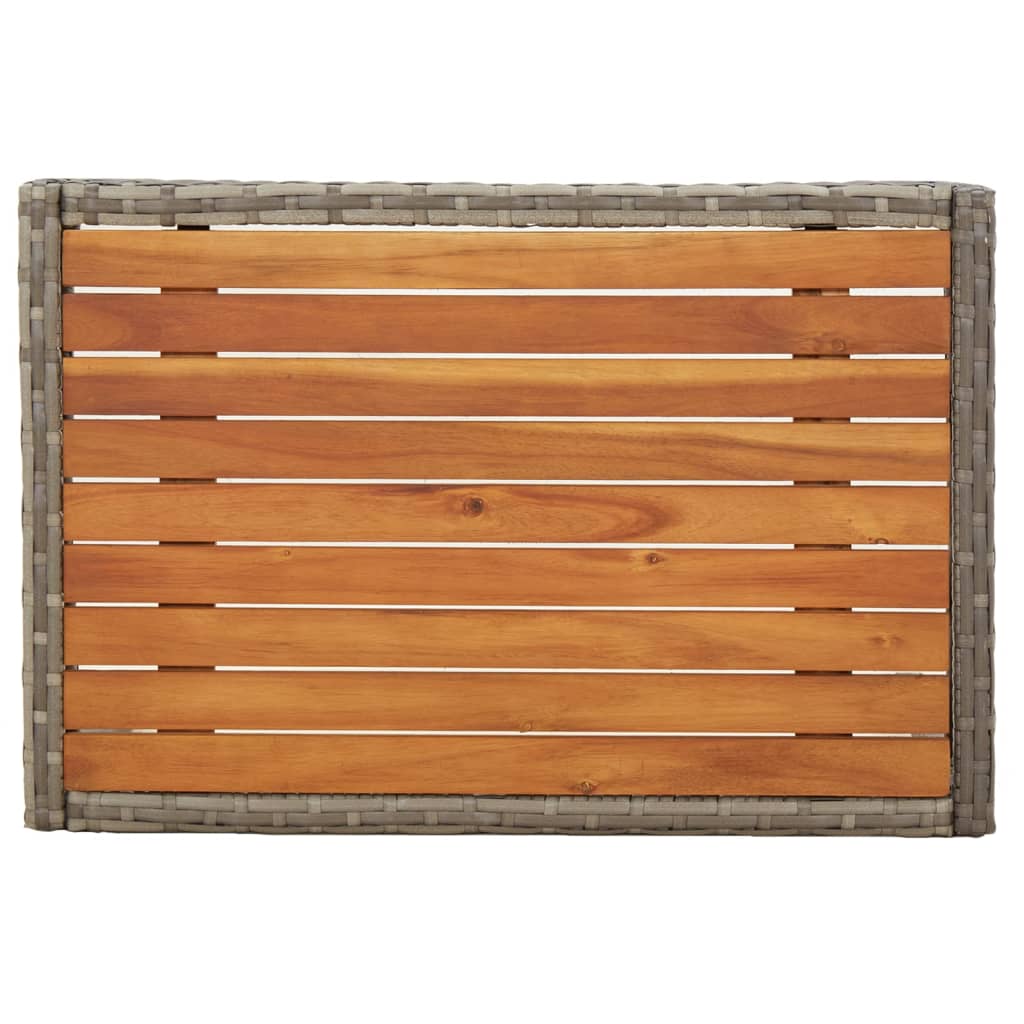 Maison Exclusive - Sedie Reclinabili da Giardino 2 pz con Tavolo Grigio Polyrattan - 4