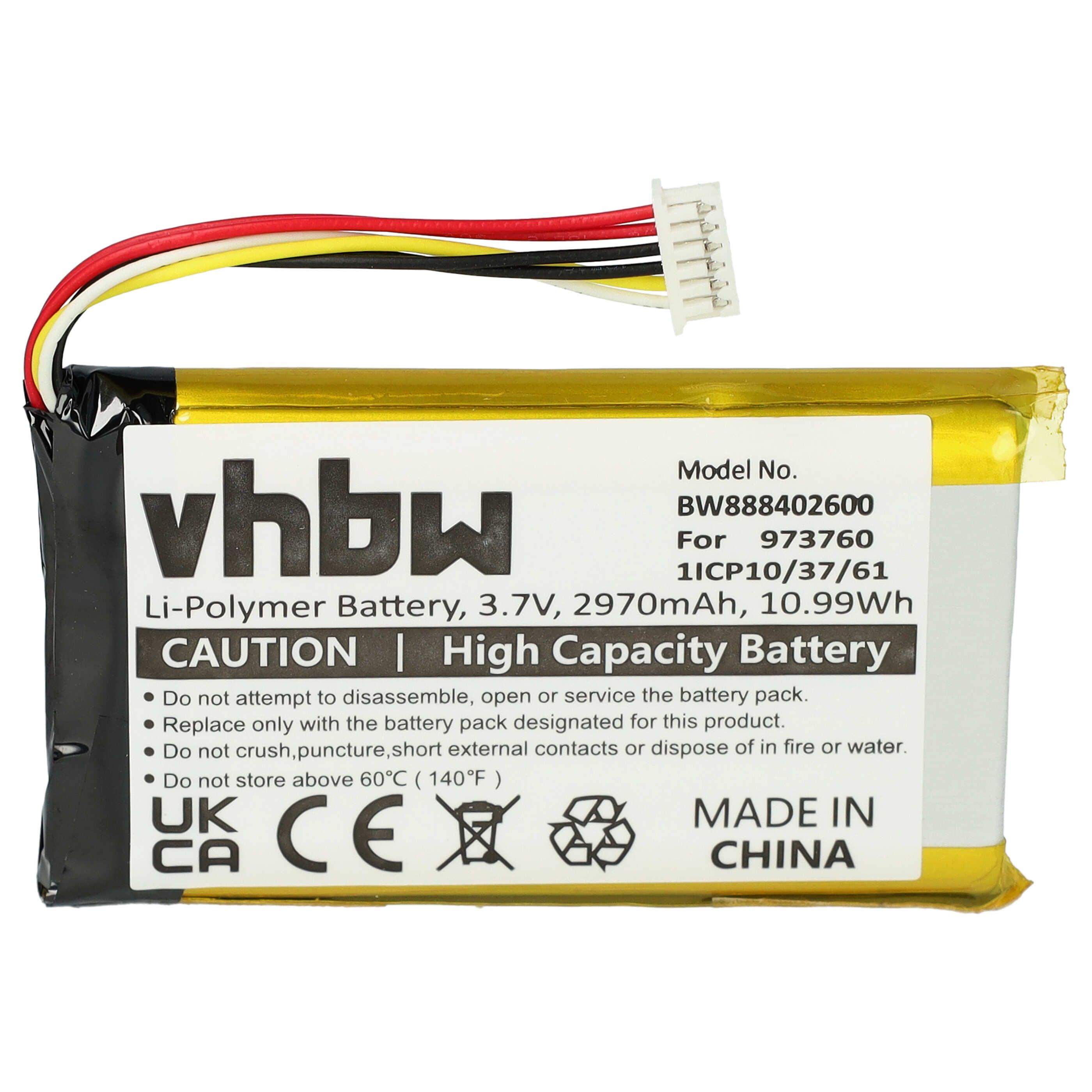 vhbw batteria compatibile con DJI Mavic 2, 2 Pro controller per drone, telecomando (5200mAh, 7,4V, Li-Ion