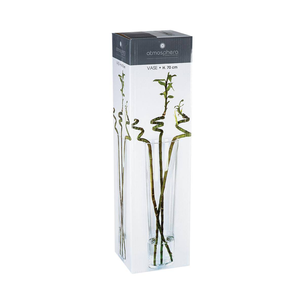 Atmosphera - Vaso conico in vetro H70cm - 3