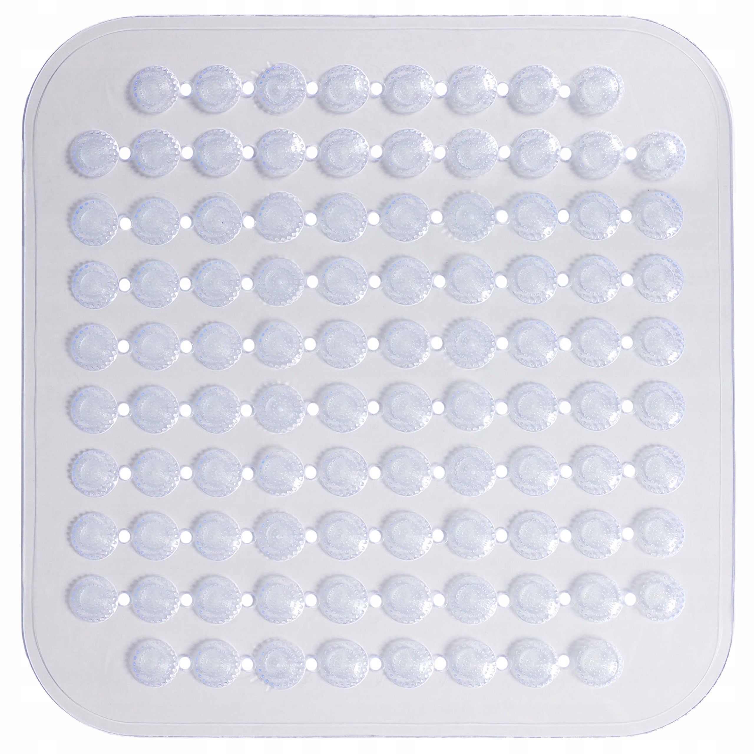 Mata antypoślizgowa Sepio 43,5x43,5 kwadratowa pod prysznic i wanny bezbarwna