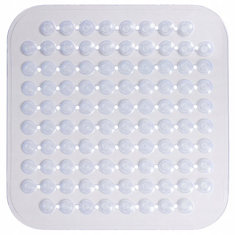 Mata antypoślizgowa Sepio 43,5x43,5 kwadratowa pod prysznic i wanny bezbarwna