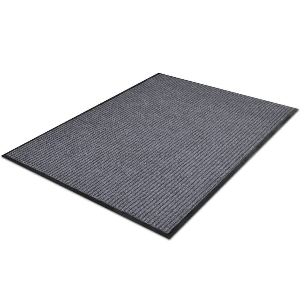 Tapis d'entrée gris 90 x 60 cm PVC - 3