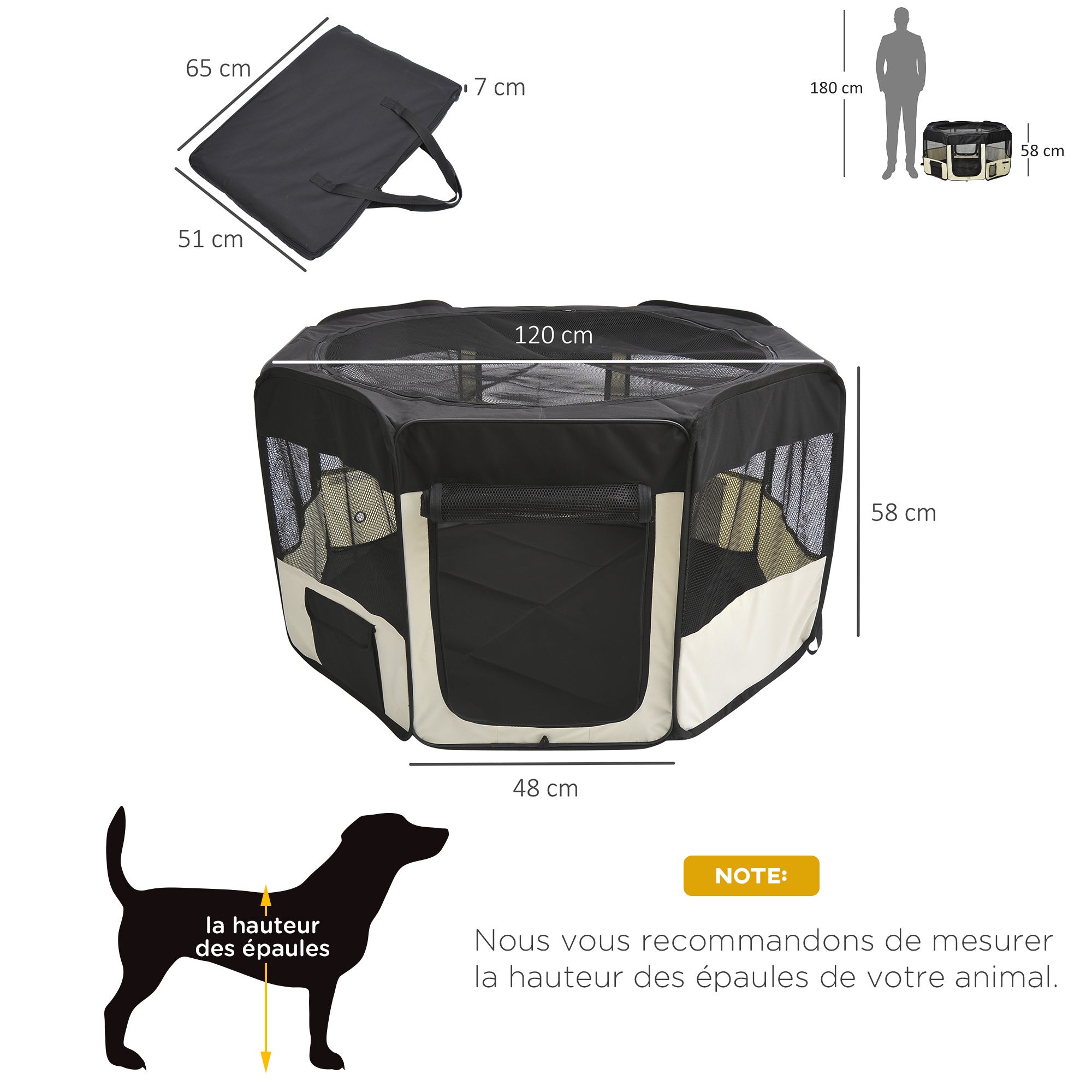 Parc enclos pour chien chat PVC PawHut - 3