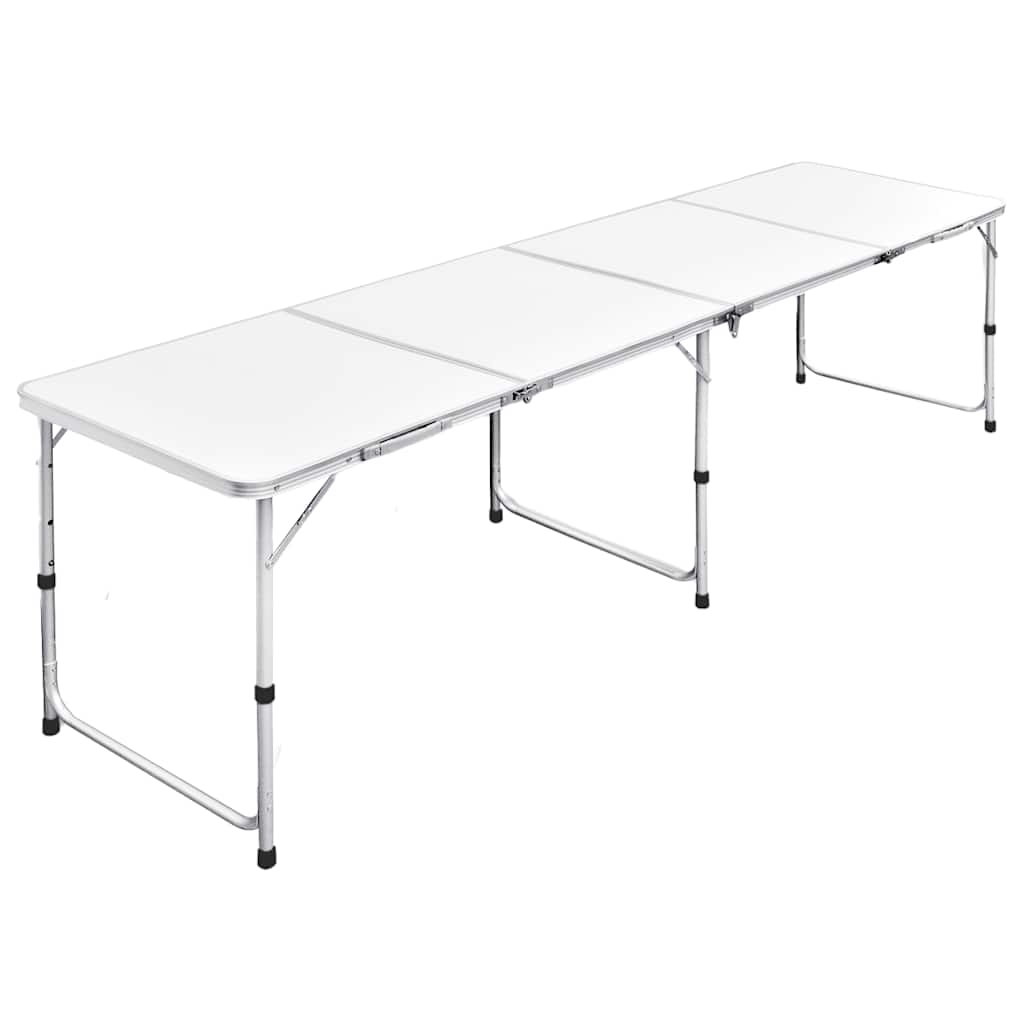 Mesita plegable de aluminio camping con 240 x 60 cm vidaxl