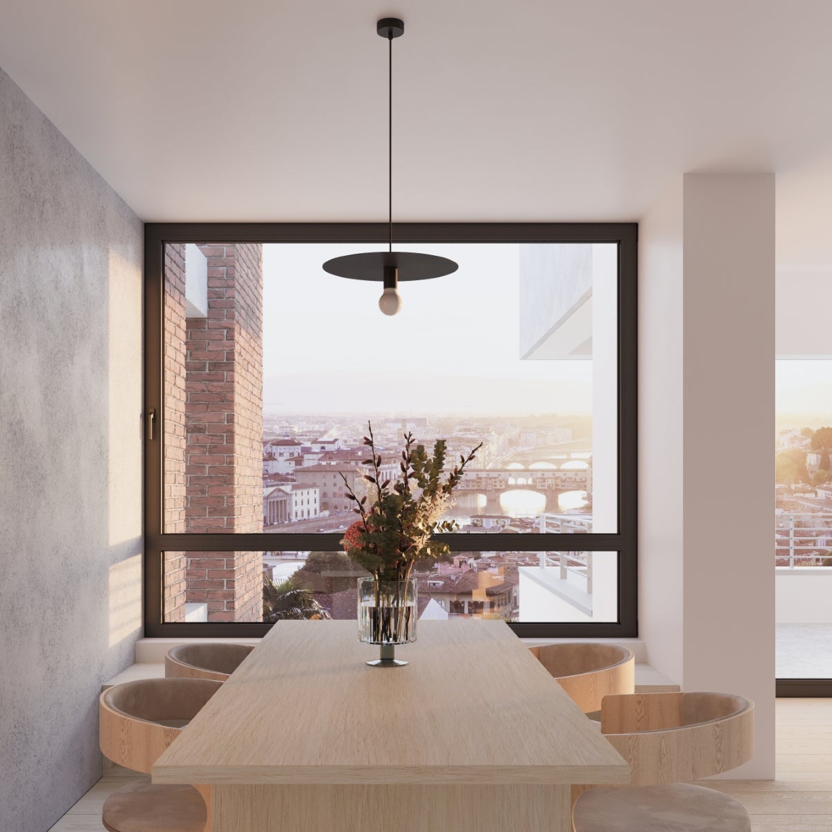 Lampa wisząca FLAVIETA czarna LED 4000K - 40x40x105cm Sollux - 4