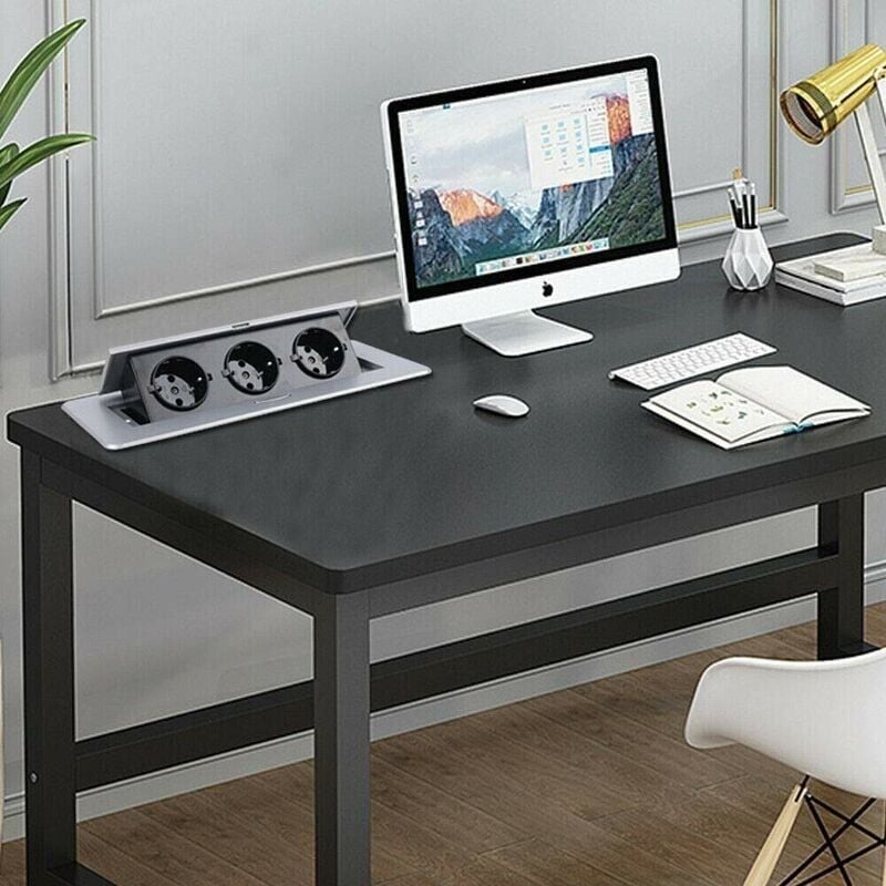 Prise encastrée rétractable avec 3 prises, peut être utilisée comme prise de table de cuisine ou prise de sol, économisant de l'espace - 2