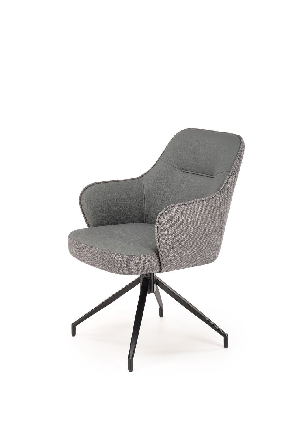 Krzesło tapicerowane K527 szare obracane