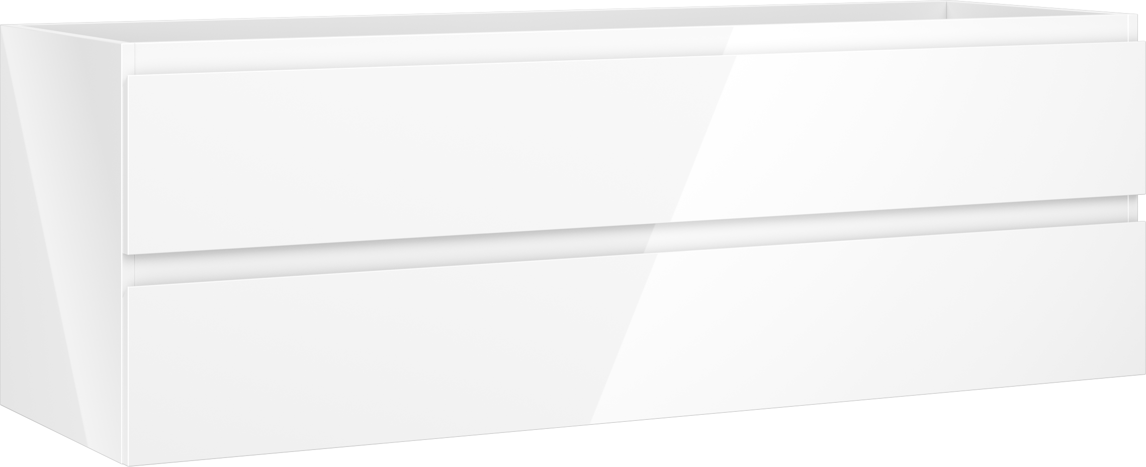Mexen Orio szafka łazienkowa podumywalkowa 140 cm, 2 szuflady, biała połysk - 91A10-14047-2-BFF00