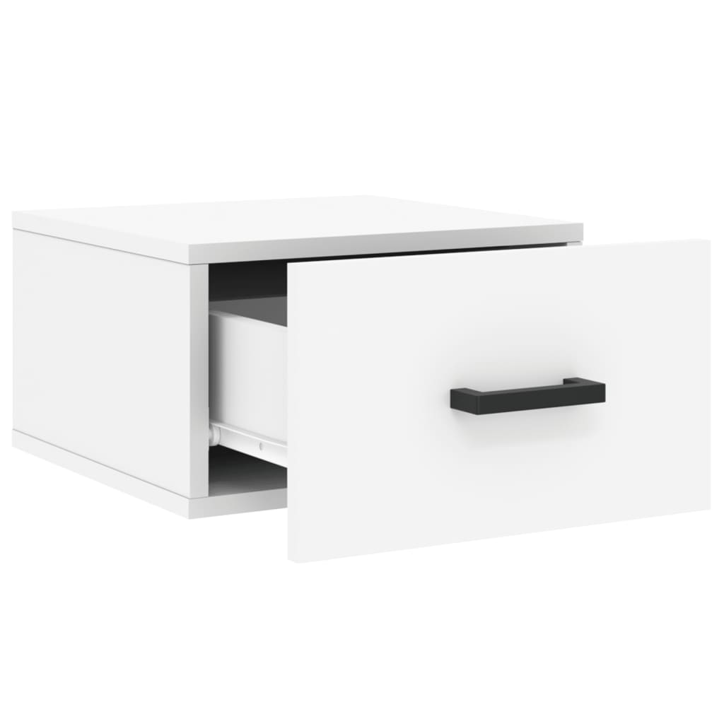 Mesita de noche de pared，Mesilla de noche flotante blanco 35x35x20 cm CFW60932 - 6