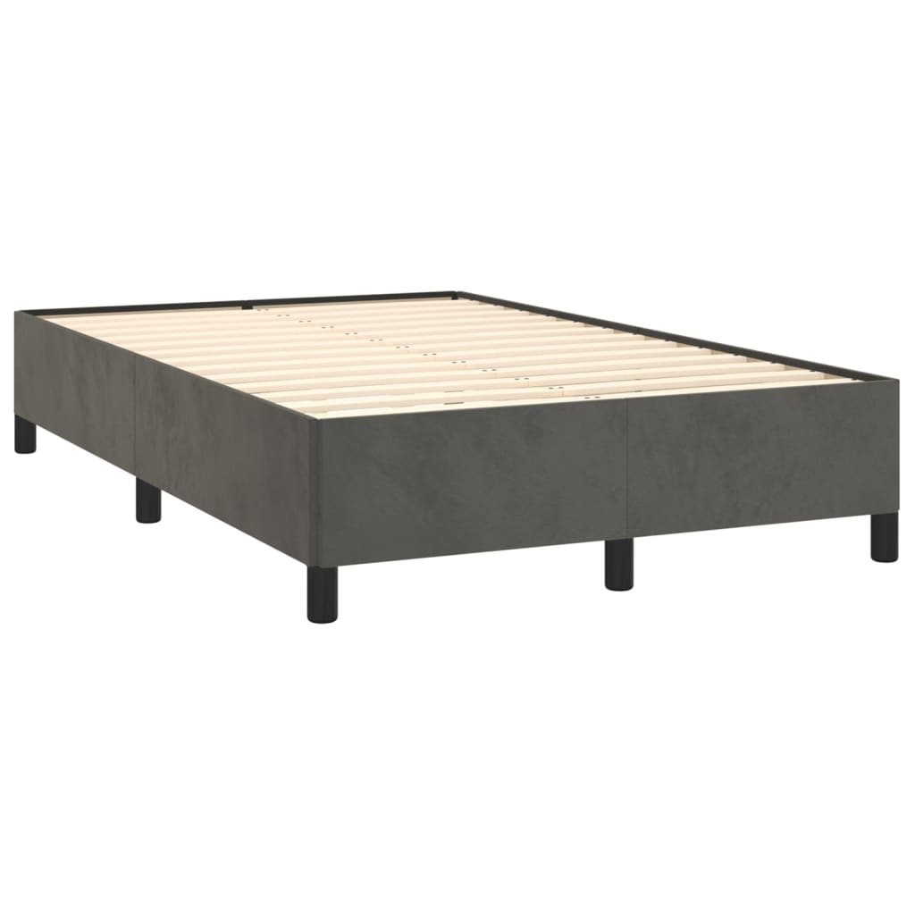 Sommier à lattes de lit avec matelas LED gris foncé 120x190 cm vidaXL - 6