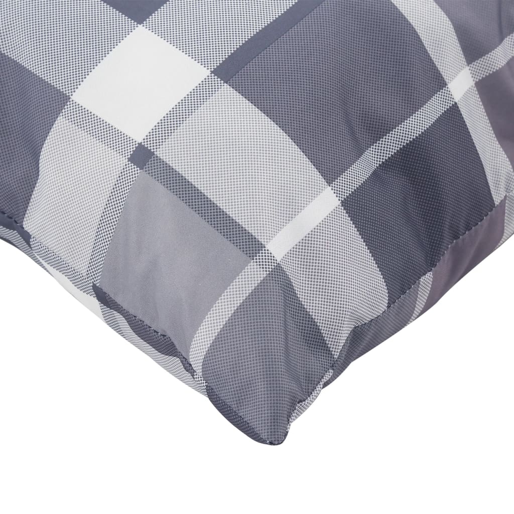 Maison Exclusive - Cojines para palets 2 unidades tela a cuadros gris - 8