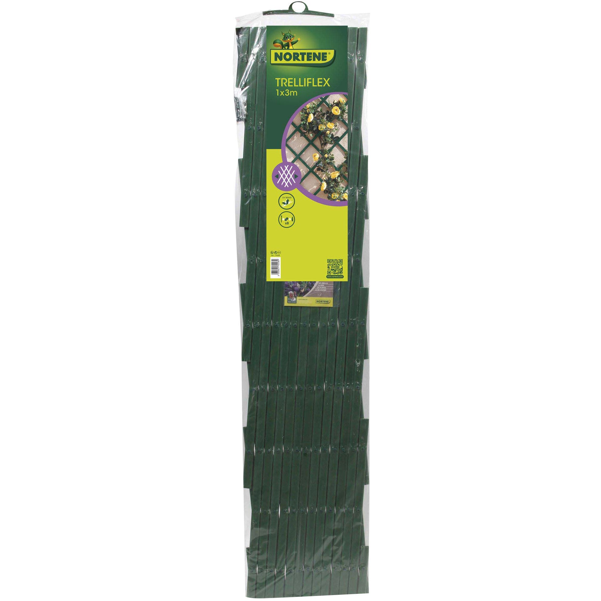 Treillis extensible en PVC vert 100x300 cm - 3