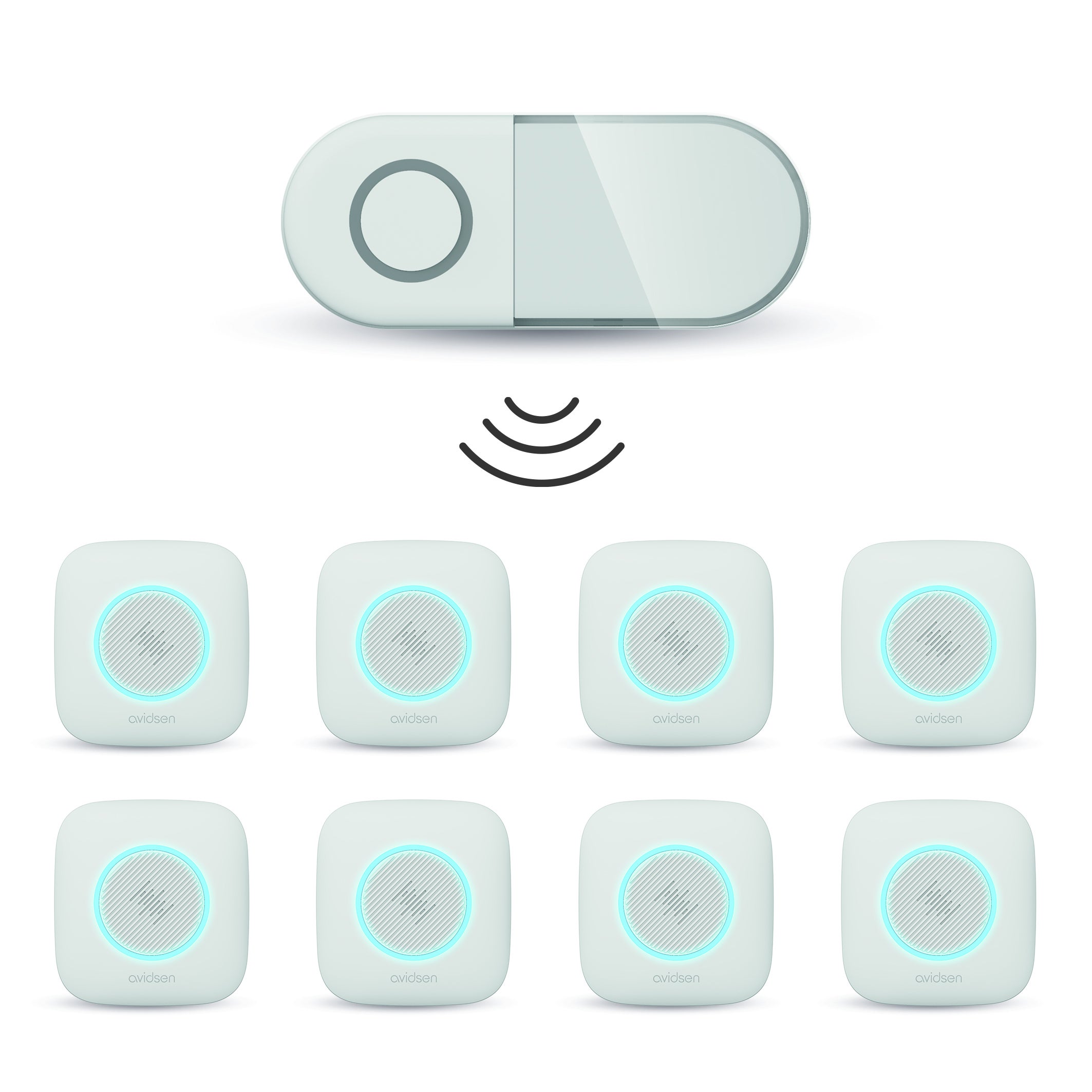 Carillon avec flash lumineux sans fil avec pile portée 200 mètres - Avidsen Sona - 102507 - 4