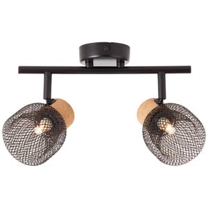 Plafonnier LED Brilliant Buffi 40x40cm - Noir Sable - Métal/Plastique - Neuf