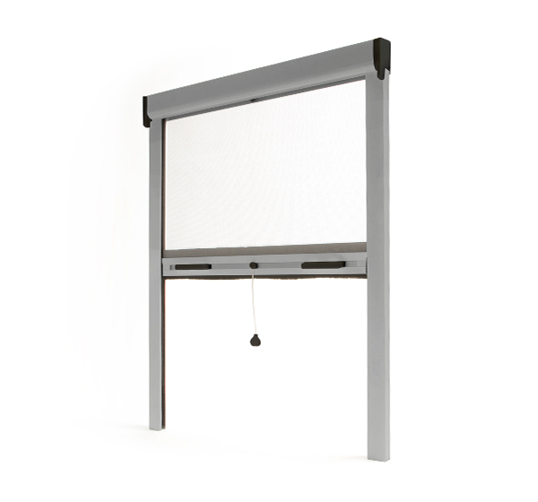 Mosquitera de aluminio para ventana con enrollado vertical recortable h.220 x l.150 cm – acabado gris ral 7038 – luxe – avosdim
