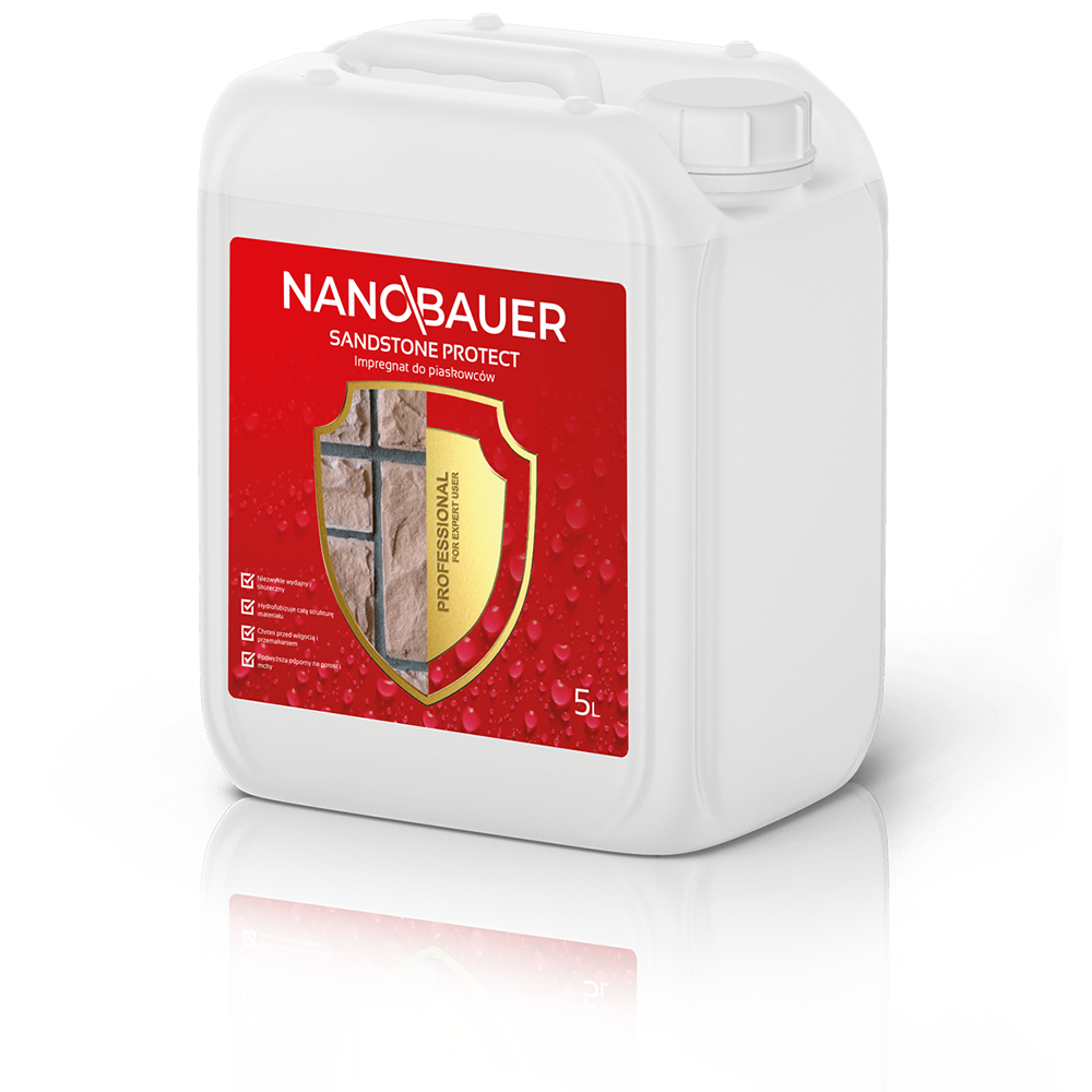 Impregnat ochrona przed zabrudzeniami do elewacji piaskowca NANOBAUER 5L