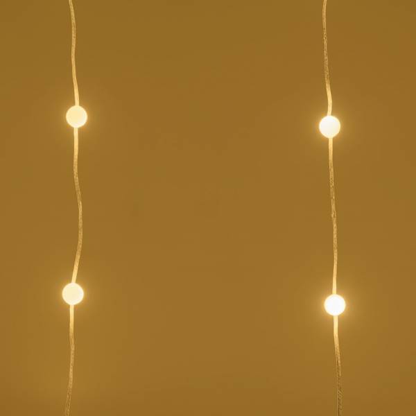 Guirlande stalactite lumineuse 4M 100 mini boules LED blanc chaud 8 jeux lumières IP44 SMART Connect 31V Lotti - 3