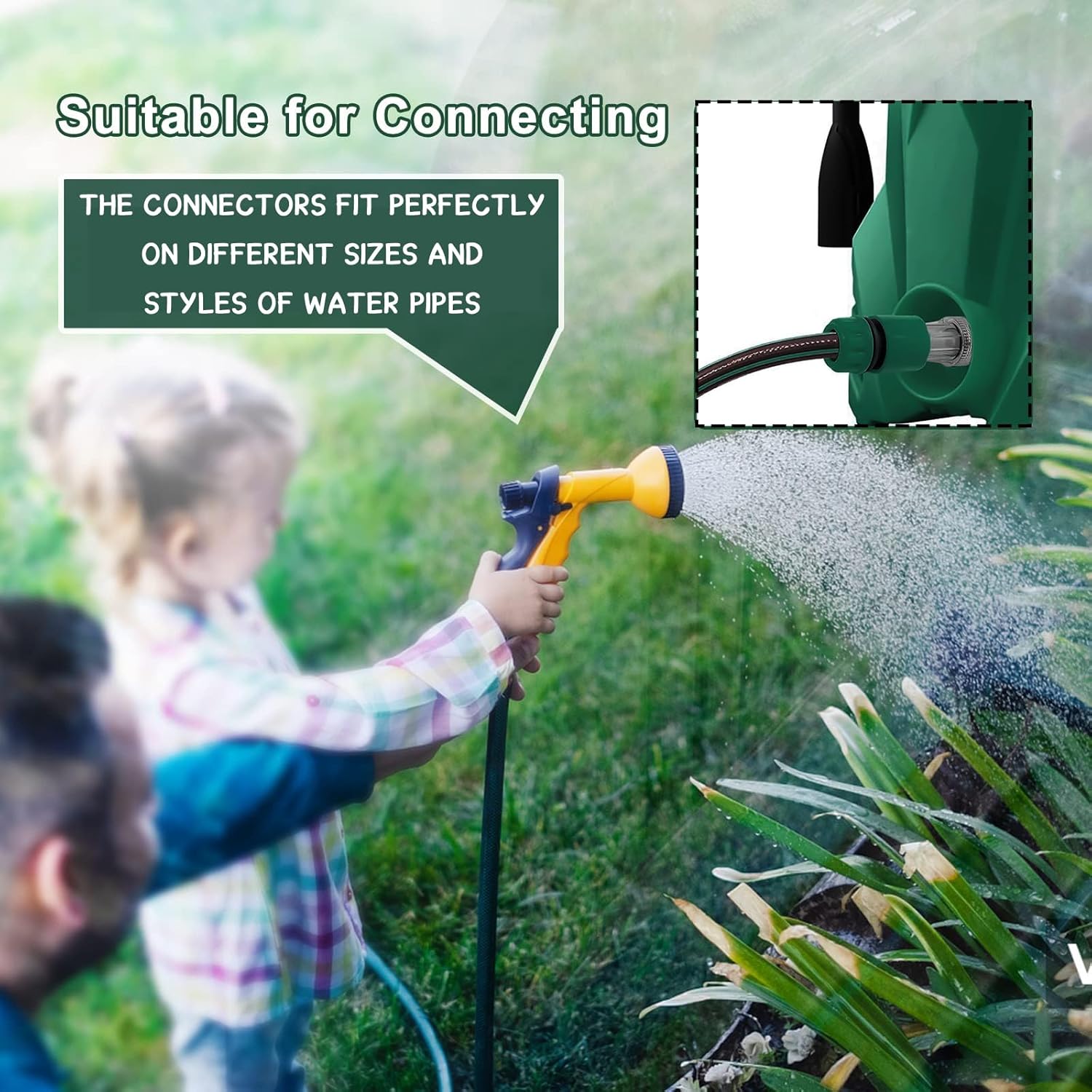 2pcs Filtre à eau pour nettoyeur haute pression, compatible raccords jardin, couleur transparente - 5