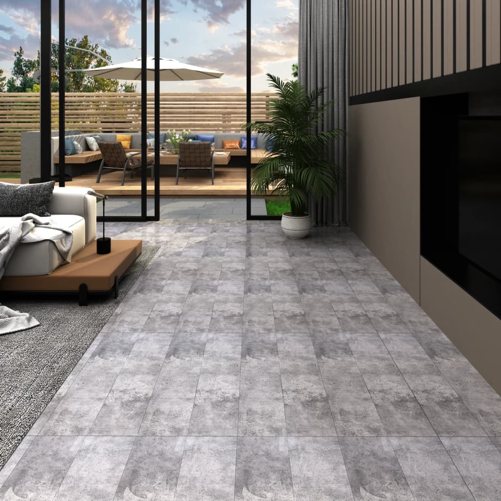 Maison exclusive - lamas para suelo pvc autoadhesivas 5,21 m² 2 mm marrón cemento