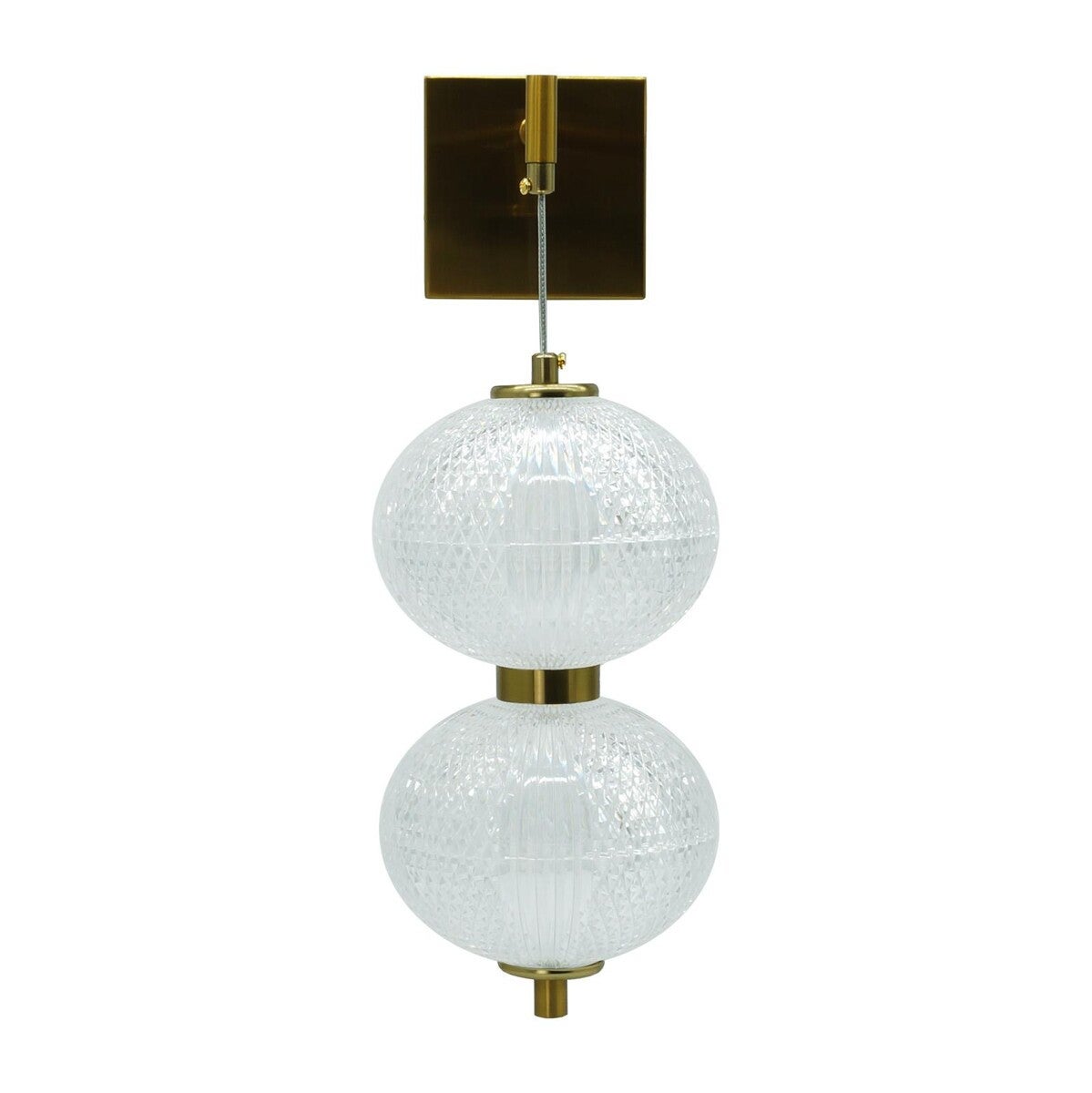 Kinkiet ścienny Amerilla złoto-przezroczysty LED 4000K 3000lm wym: 46 x 15 x 15 cm akryl IP20 IdeaLED