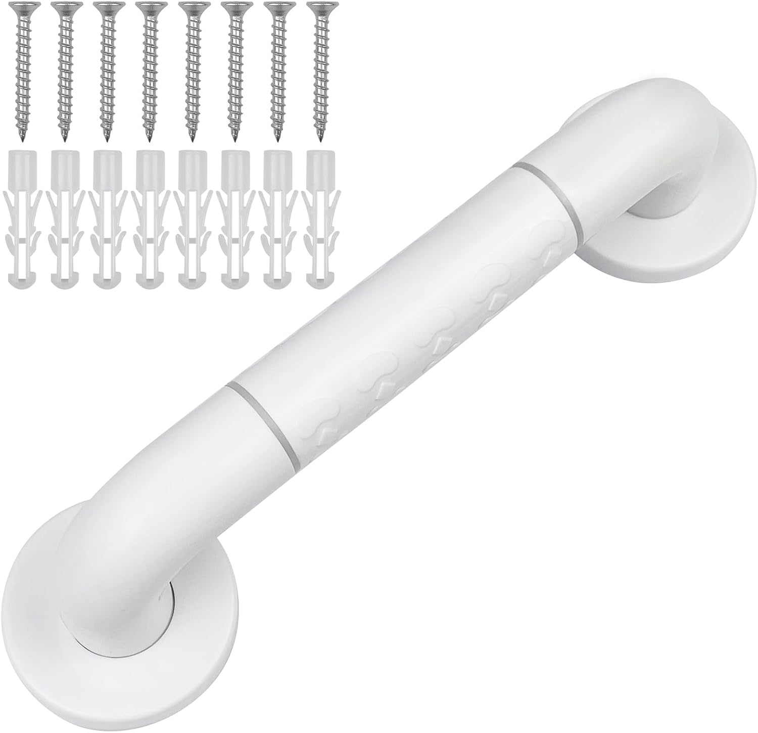 Poręcz do toalety, 1 sztuka, 30 cm, poręcz do prysznica, antypoślizgowy uchwyt do prysznica, biały uchwyt bezpieczeństwa do łazienki