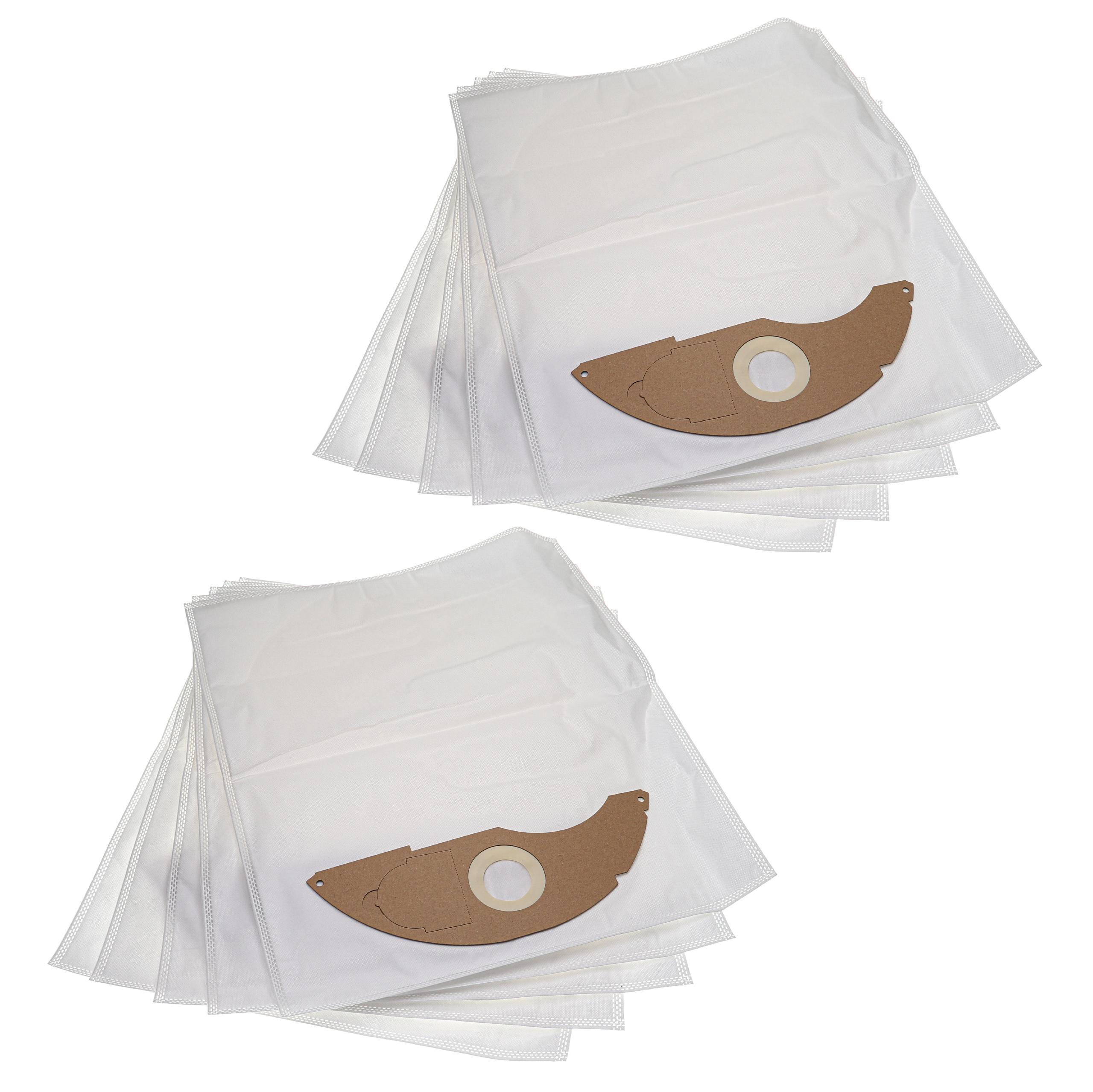 vhbw 10x Sacs compatible avec Kärcher NT 22/1 Ap L, NT 22/1 Ap Te L aspirateur - 42cm x 26,5cm blanc - 3