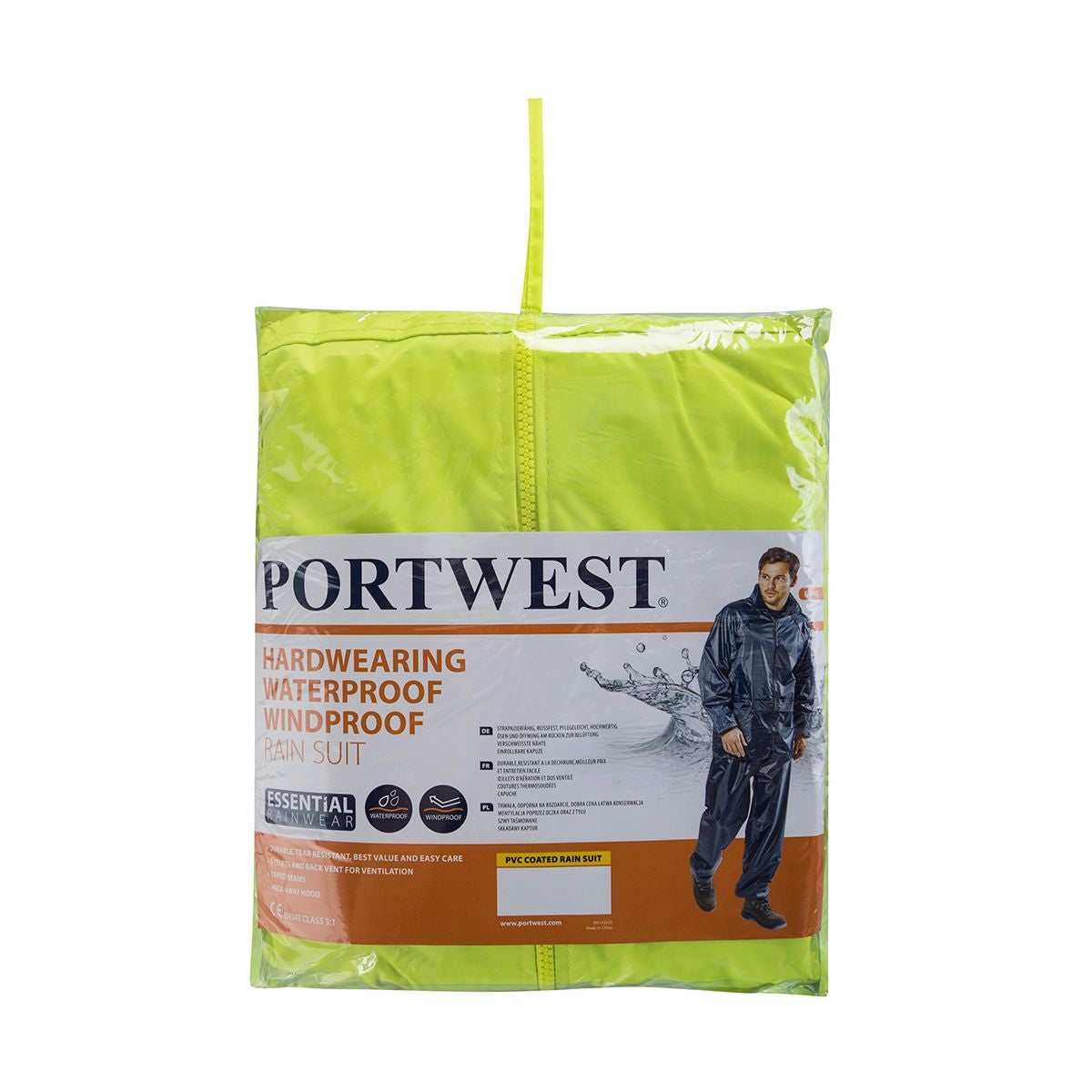 Ensemble de pluie jaune - Portwest - Taille S - 2