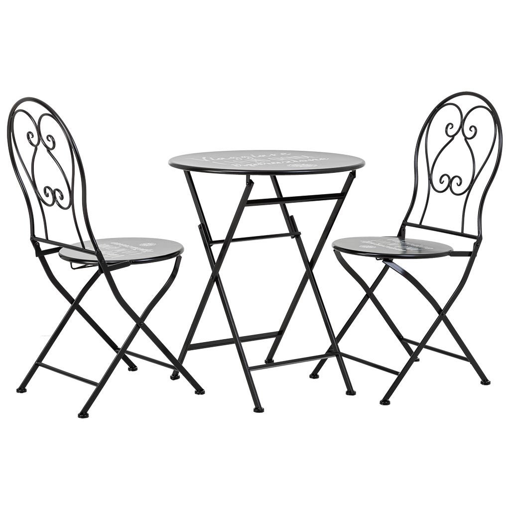 Sofotel Sedie Da Giardino 2 Pezzi – Impilabili, In Acciaio Verniciato E Textilene Nero. Ergonomiche, Resistenti Alle Intemperie, Portata 90 Kg.