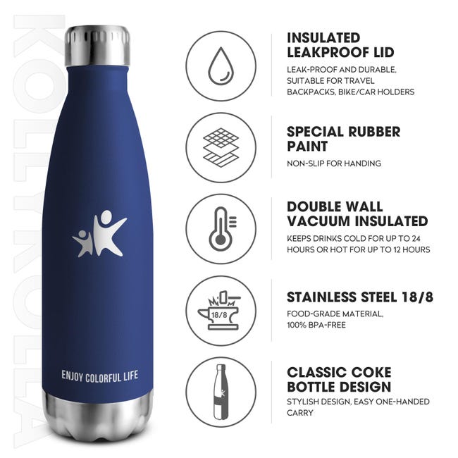 Borraccia Termica Autsel 350ml - Acciaio Inox Doppia Parete, Mantiene Caldo 12h/Freddo 24h - Foto 4