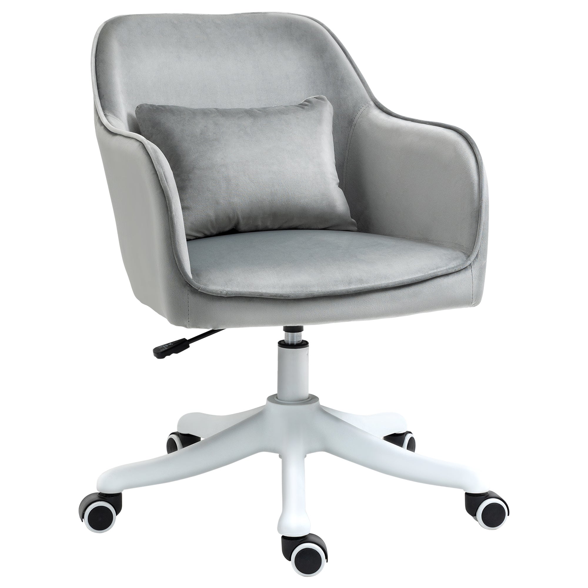 Fauteuil de bureau en velours avec coussin lombaire de massage vibrant ...