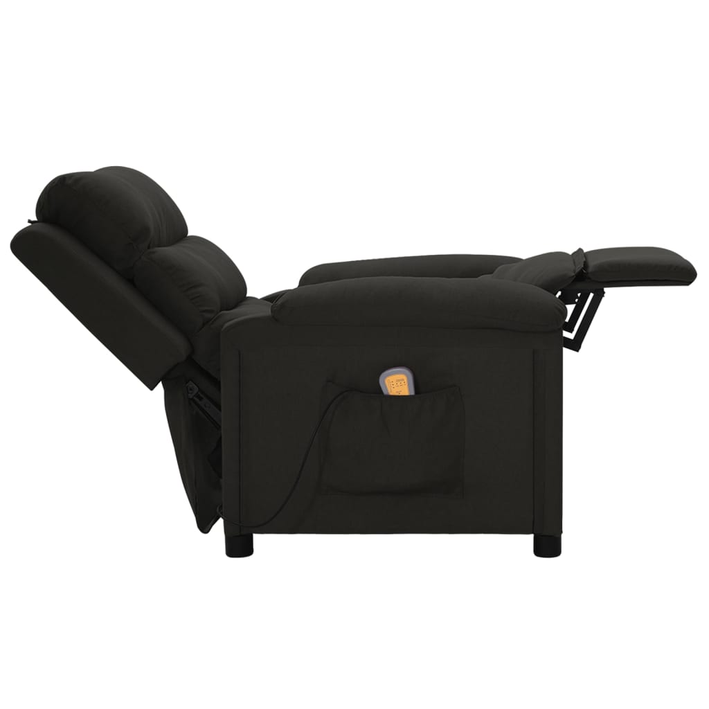 vidaXL Fauteuil de massage Noir Tissu - 6
