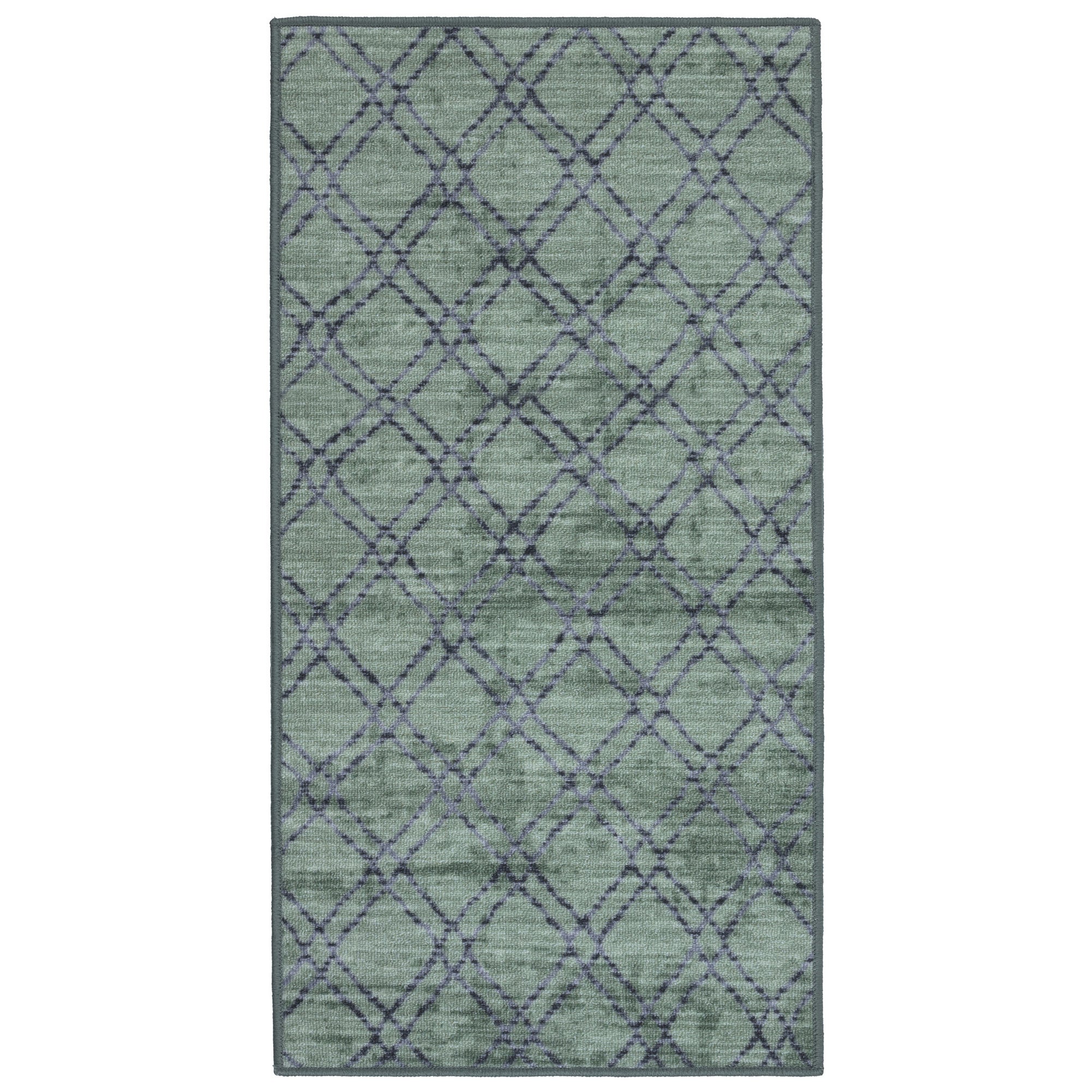 Chodnik antypoślizgowy Vita 80x150 cm Romby zielony