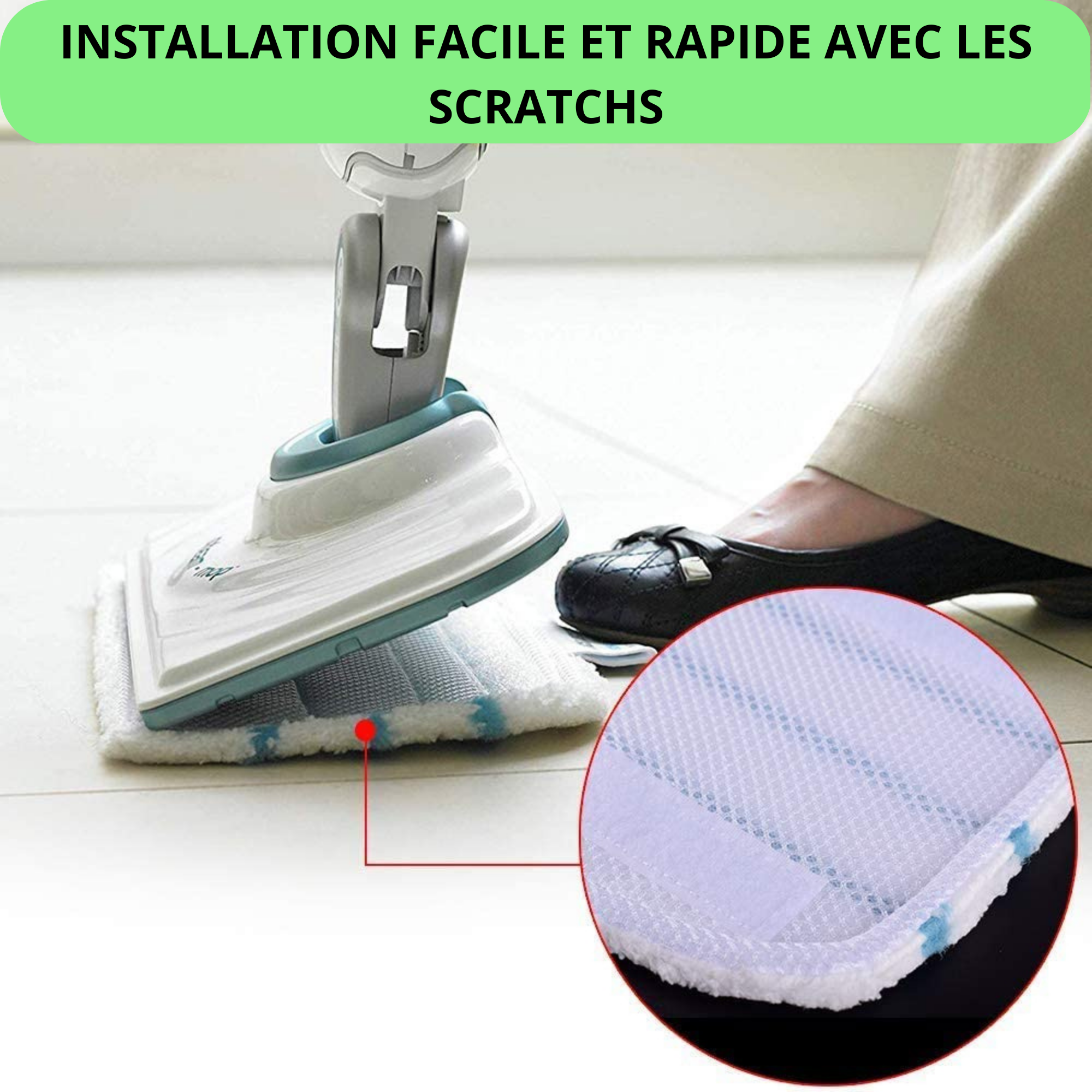 Lot 5 Lingettes Microfibre rectangle pour balai vapeur Black et Decker FSM1630,FSM1616,FSM1605,FSMH13E5,FSMH1321 FSMP20 - 4