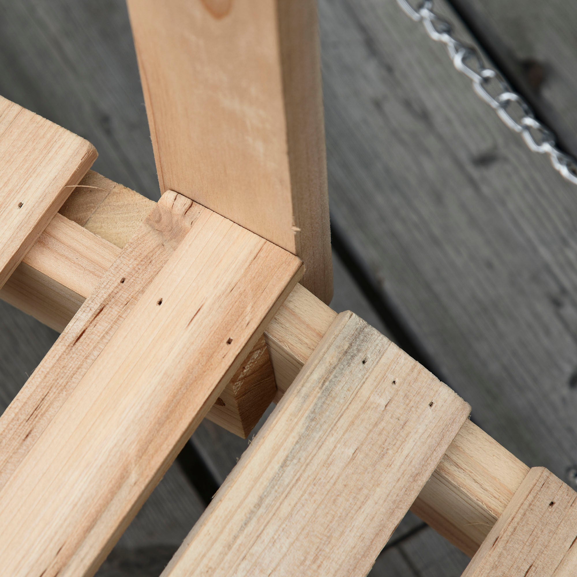 Pont décoratif en bois de sapin pour jardin - 8